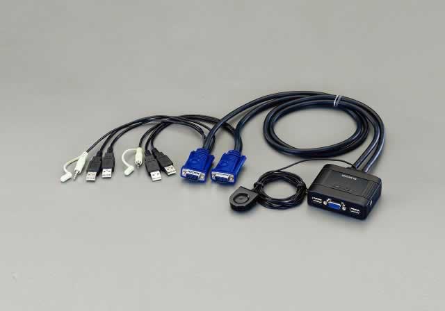 エスコ ESCO 【個人宅不可】 USBポート付 パソコン切替器 EA764AE-1 [2-5376548]