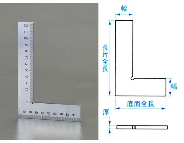 エスコ ESCO 【個人宅不可】 150x100mm スクエアー・平型（目盛付） EA719AN-2 [2-5582796]