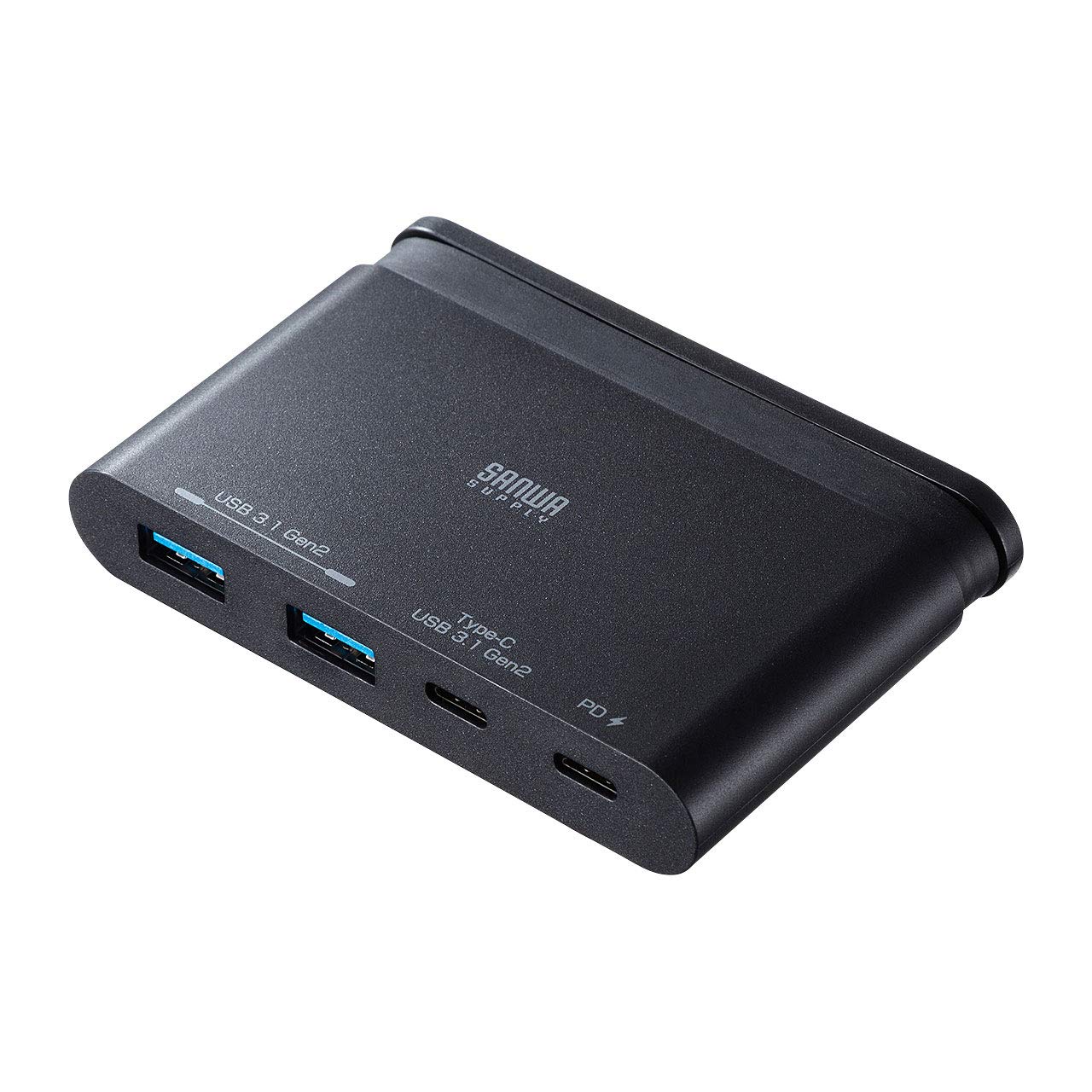 エスコ ESCO 【個人宅不可】 ［4ポート］ USB3.1ハブ（Type-C/ブラック） EA764AD-54 [2-1814970]