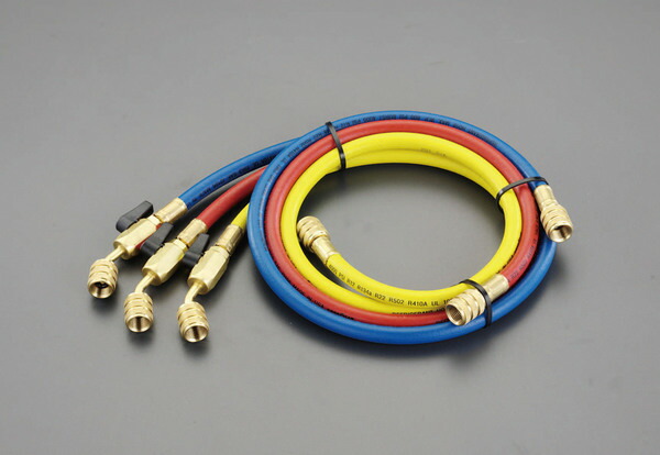 エスコ ESCO 【個人宅不可】 100cm/R32R410A ボールバルブ付チャージングホースセット EA104TF-20 [2-5117639]｜ＤＡＩＳＨＩＮ工具箱　店