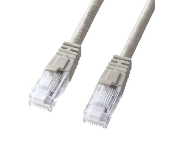 エスコ ESCO 【個人宅不可】 60 m LANケーブル（CAT6/つめ折れ防止/ライトグレー） EA764BB-253A [2-1896402]