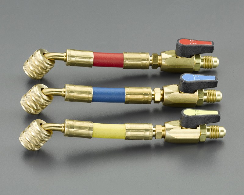 エスコ ESCO 【個人宅不可】 1/4&rdquo;x5/16&rdquo; ボールバルブ付異径ホースアダプターセット EA104SB-10 [2-1101056]｜ＤＡＩＳＨＩＮ工具箱　店