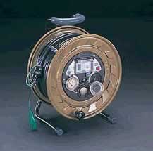 エスコ ESCO 【個人宅不可】 AC125V/15A/30m メタルセンサーリール（漏電遮断器付） EA815MS-30 [2-0577886]｜ＤＡＩＳＨＩＮ工具箱　店