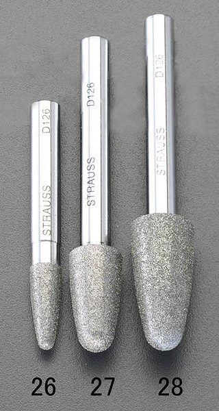 エスコ ESCO 【個人宅不可】 6x16x50mm ダイヤモンドバー（6mm軸） EA819DL-26 [2-0674844]｜ＤＡＩＳＨＩＮ工具箱　店