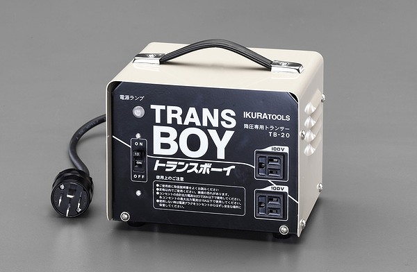 エスコ ESCO 【個人宅不可】 AC200V→AC100V/1.5kVA 降圧トランス EA815ZF-1 [2-5895988]