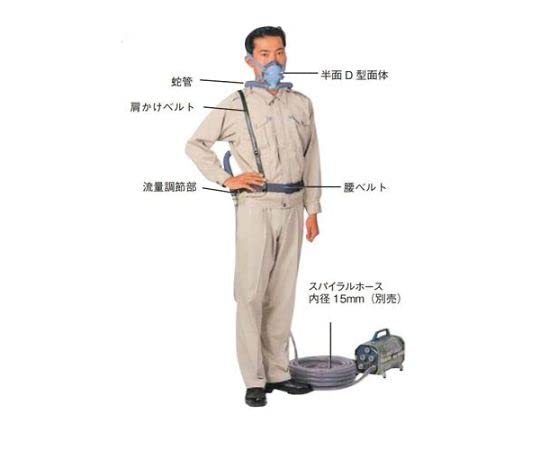 【マラソン期間エントリーでポイント5倍】エスコ ESCO 【個人宅不可】 送気マスク（電動送風機型/2本蛇管） EA800MT-2 [2-1108581]｜ＤＡＩＳＨＩＮ工具箱　店