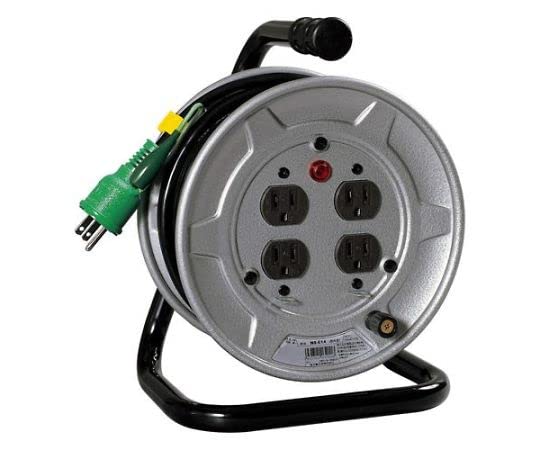 エスコ ESCO 【個人宅不可】 AC125V/15A/10m コードリール（アース付） EA815BH-3 [2-1968819]｜ＤＡＩＳＨＩＮ工具箱　店