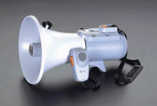エスコ ESCO 【個人宅不可】 15W メガホン（ショルダー型） EA916X-22 [2-0982451]｜ＤＡＩＳＨＩＮ工具箱　店