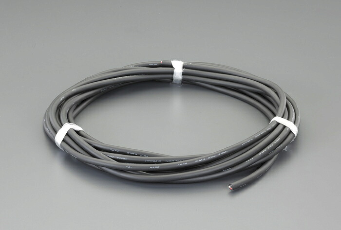 エスコ ESCO 【個人宅不可】 8 mm2x 5m／3芯 ビニールキャブタイヤケーブル EA940AG-551 [2-1197233]｜ＤＡＩＳＨＩＮ工具箱　店
