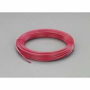 エスコ ESCO 【個人宅不可】 2.0mm2x 50m ビニール絶縁電線［KIV］（赤） EA940AN-201A [2-5591163]