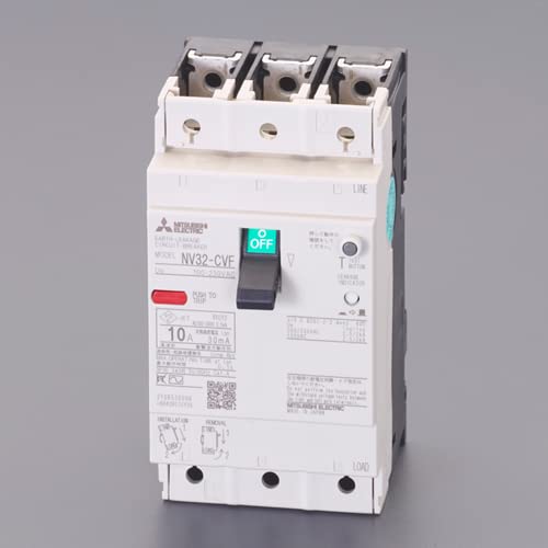 エスコ ESCO 【個人宅不可】 AC100-230V/ 20A/3極 漏電遮断器（フレーム30） EA940MN-4A [2-1670903]