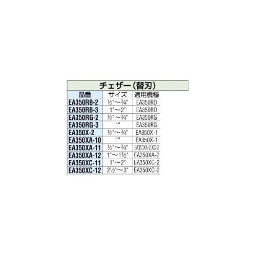 エスコ ESCO 【個人宅不可】 2・1／2”～ 3” チェーザ（1組） EA350XC-12 [2-0385399]