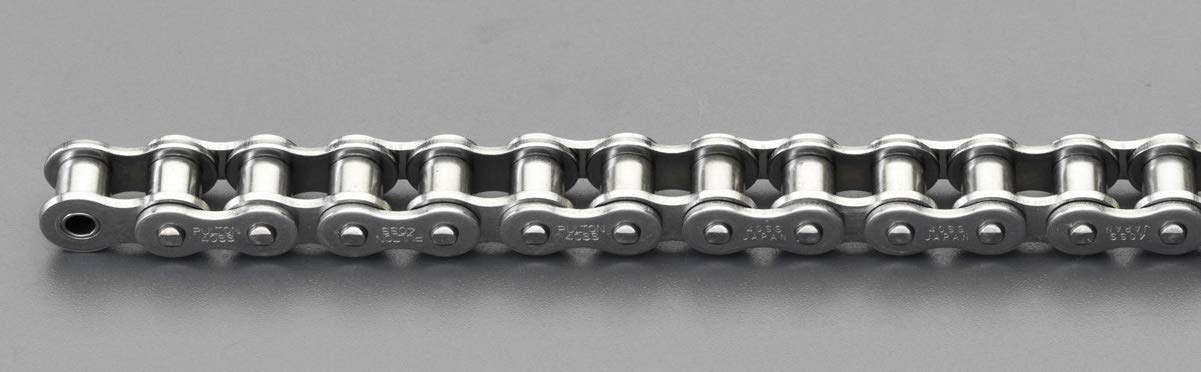 エスコ ESCO 【個人宅不可】 #60 3/4”（19.05mm）x3m ローラーチェーン（ステンレス） EA967EG-60 [2-0955257]