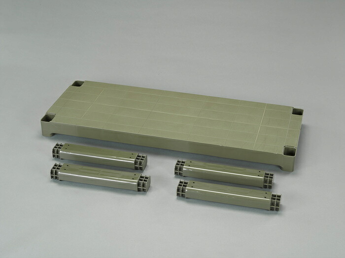 エスコ ESCO 【個人宅不可】 1200x450x87mm ラック棚/連結式（OD色・PP製） EA976AL-41A [2-1114773]