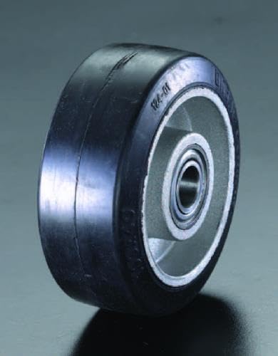 エスコ ESCO 【個人宅不可】 250x50mm 車輪（ラバータイヤ・アルミホイール） EA986M-250 [2-0790872]｜ＤＡＩＳＨＩＮ工具箱　店