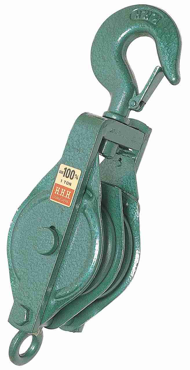 エスコ ESCO 【個人宅不可】 125mm 強力型滑車（2車） EA987HA-125B [2-1773895]