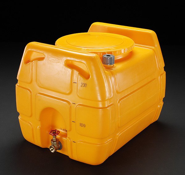 エスコ ESCO 【個人宅不可】 600L ポリエチレン給水容器（バルブ付） EA991AB-5 [2-0652507]