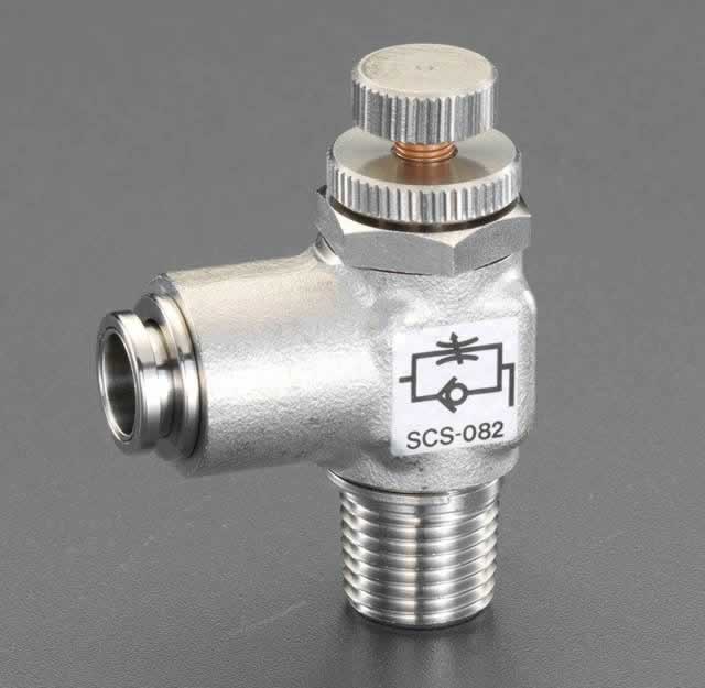 エスコ ESCO 【個人宅不可】 R 1/4”x 8mm スピードコントローラー（ステンレス製） EA425DG-7 [2-0686212]