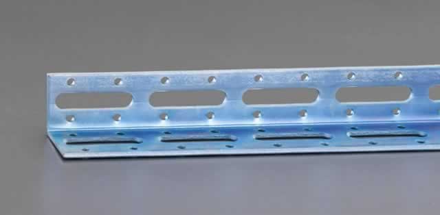 エスコ ESCO 【個人宅不可】 40x40x900mm アングル（ユニクロメッキ/釘穴付/10本 EA440AD-90H [2-5323948]