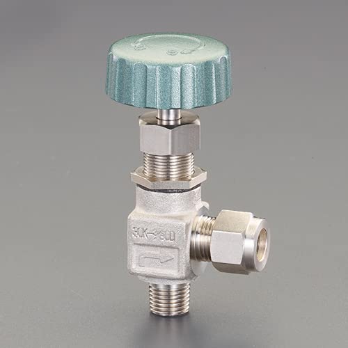 エスコ ESCO 【個人宅不可】 3/8&rdquo;ｘR3/8&rdquo; ニードルバルブ（アングル型/ステンレス製） EA470CN-603 [2-1564684]｜ＤＡＩＳＨＩＮ工具箱　店