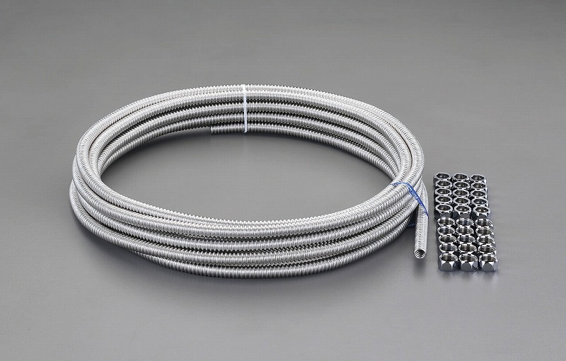 エスコ ESCO 【個人宅不可】 呼20/G 3/4&rdquo;（呼径20） フレキパイプ（ナット付セット） EA424AE-120 [2-5764864]｜ＤＡＩＳＨＩＮ工具箱　店