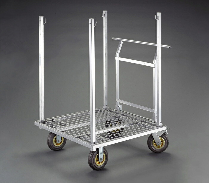 エスコ ESCO 【個人宅不可】 850x850mm タイヤ付フレコンスタンド EA520DB-30 [2-1155530]