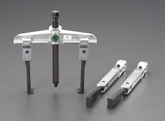 エスコ ESCO 【個人宅不可】 120mm スライドアームプーラー3本セット（2本爪/薄爪） EA500JF-1 [2-1025185]｜ＤＡＩＳＨＩＮ工具箱　店
