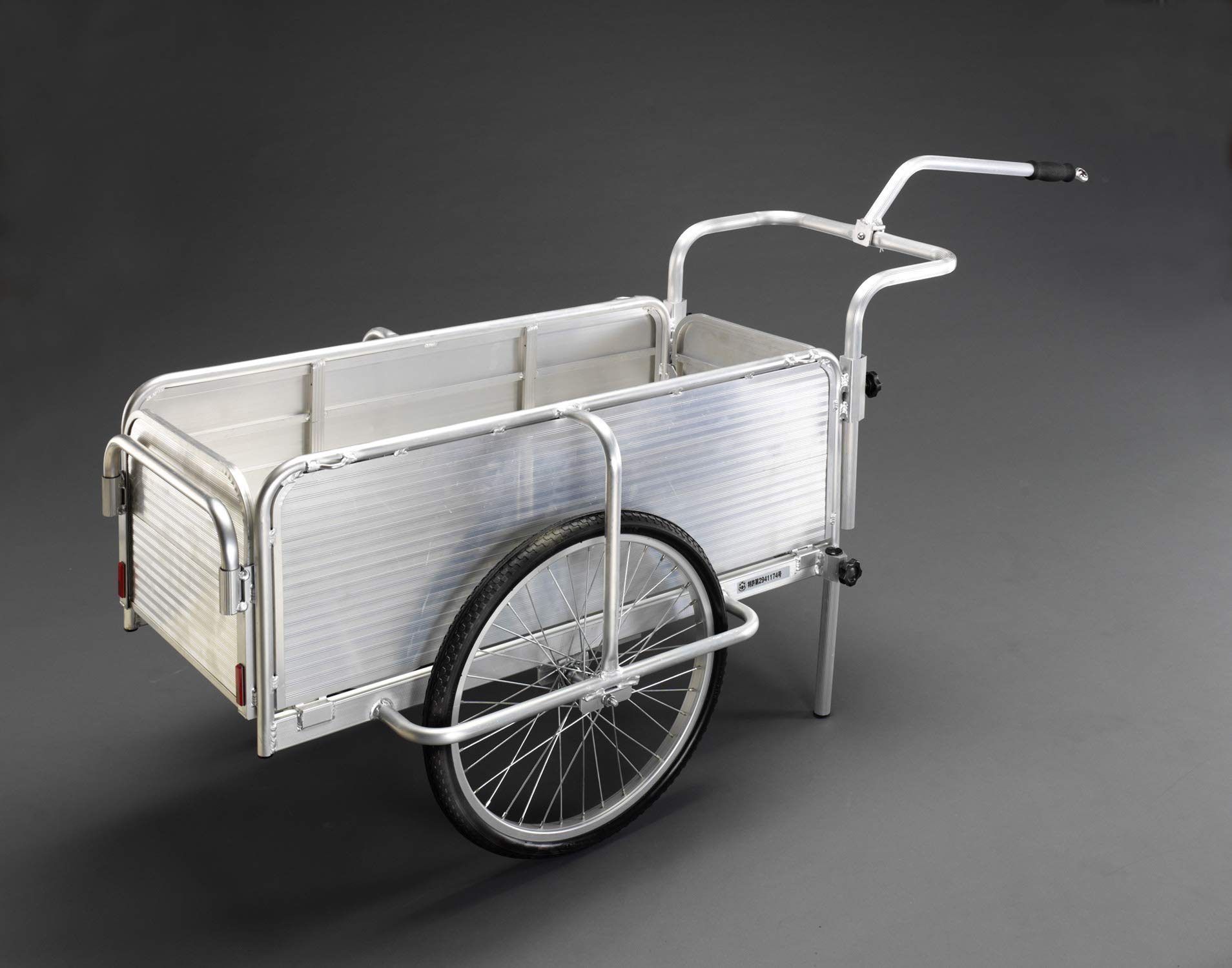 エスコ ESCO 【個人宅不可】 1250x670mm リヤカー（折畳式・自転車接続型） EA520AH-1 [2-0078642]｜ＤＡＩＳＨＩＮ工具箱　店
