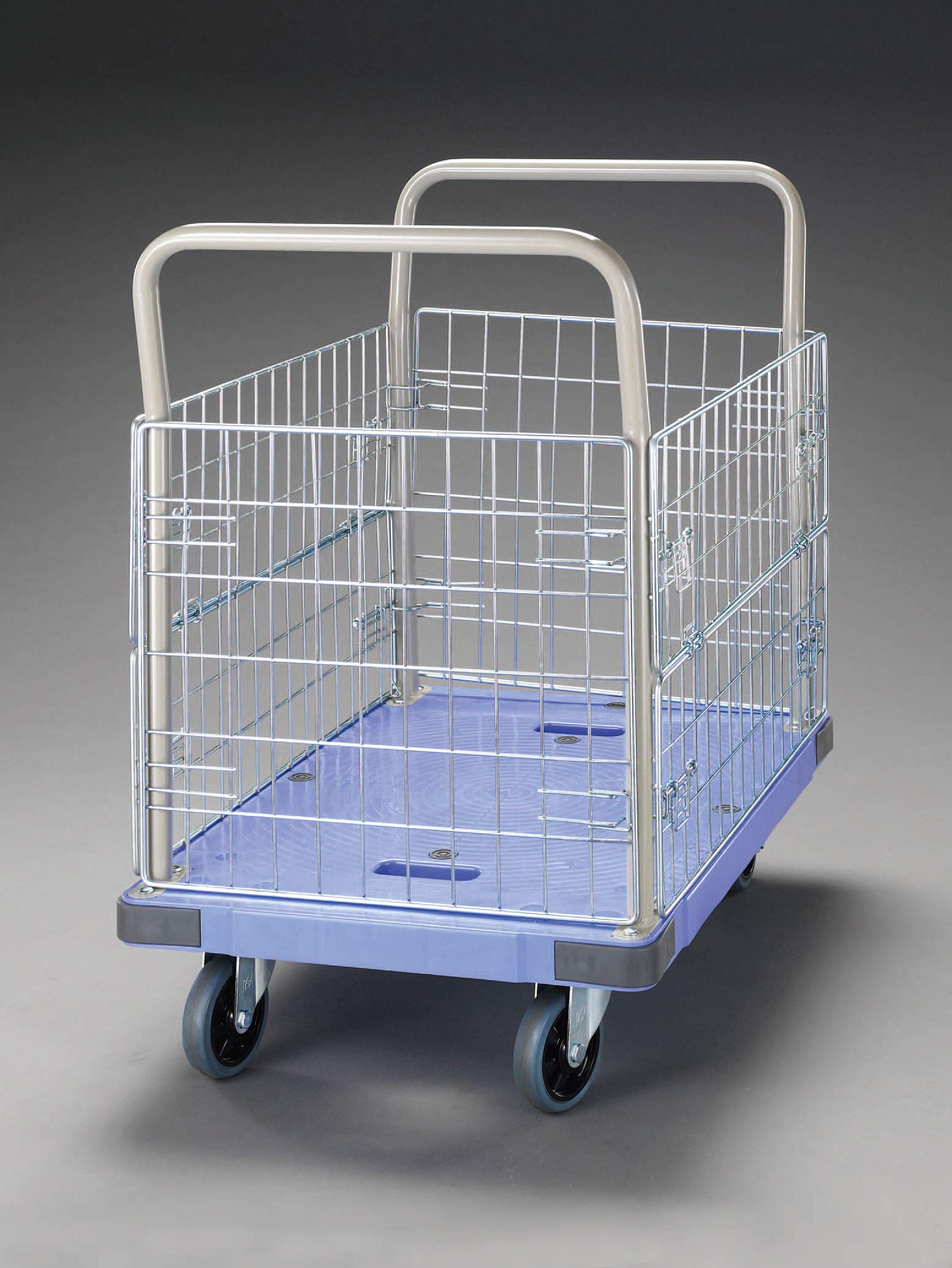 エスコ ESCO 【個人宅不可】 914x600mm/300kg 運搬車（メッシュカゴ付/樹脂製） EA520B-56 [2-5979459]｜ＤＡＩＳＨＩＮ工具箱　店