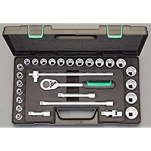 エスコ ESCO 【個人宅不可】 1/2&rdquo;DR ソケットレンチセット EA617DC-18 [2-1348000]｜ＤＡＩＳＨＩＮ工具箱　店