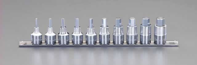 エスコ ESCO 【個人宅不可】 1/2”DR/1/8”-9/16” ［INHEX］ビットソケット EA618KT-100 [2-5202953]