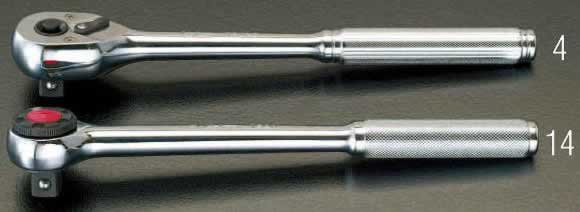エスコ ESCO 【個人宅不可】 1/2”DRx250mm ラチェットハンドル（ロッキング） EA618CA-4 [2-0355705]