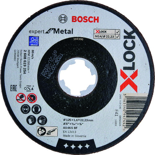 ボッシュ BOSCH 【25枚販売】X-LOCK 切断砥石125x1.6鉄EX 2608619254 [13-947442]｜ＤＡＩＳＨＩＮ工具箱　店