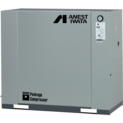アネスト岩田 【個人宅不可】 給油式レシプロパッケージコンプレッサ 7.5KW 60Hz CLP75EFH-8.5M6 [19-00000842]