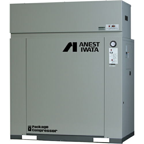 アネスト岩田 【個人宅不可】 レシプロコンプレッサー（給油式） パッケージコンプレッサ D付 7.5KW 60Hz CLP75EF-14DM6 [19-483950]｜ＤＡＩＳＨＩＮ工具箱　店