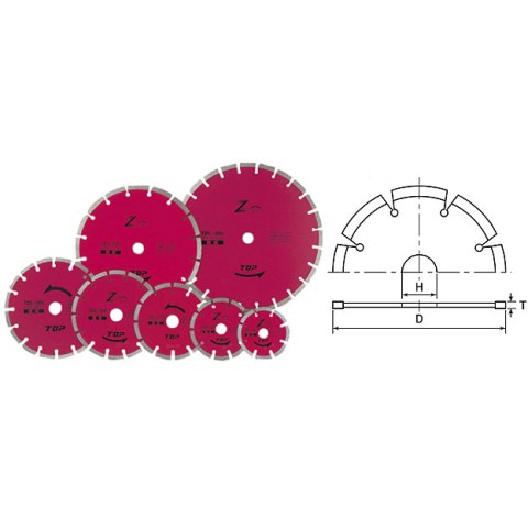 トップ工業 TOP ダイヤモンドホイール セグメントタイプ TDS-305A [28-889102]｜ＤＡＩＳＨＩＮ工具箱　店