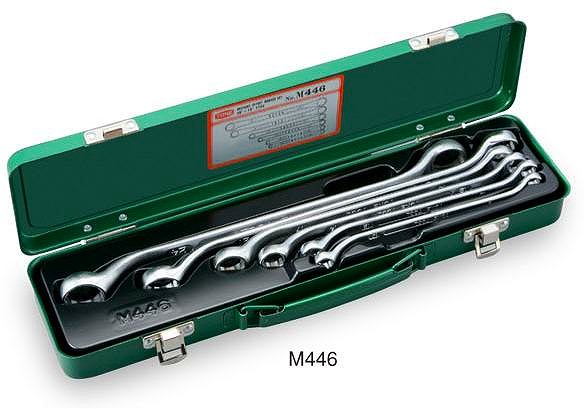 【マラソン期間エントリーでポイント5倍】トネ TONE ロングメカニックメガネレンチセット M446 [30-106640]｜ＤＡＩＳＨＩＮ工具箱　店