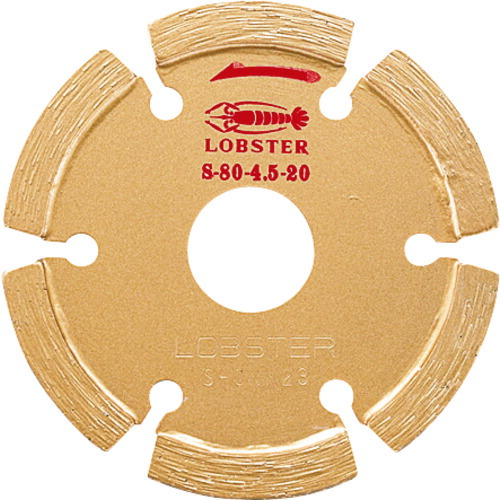 ロブテックス エビ ダイヤモンドカッター セグメントタイプ （乾式） 80mm 厚み4.5mm S8045 [31-016940]