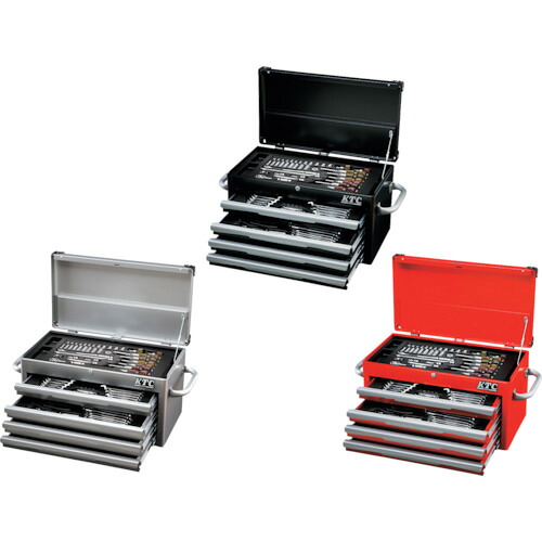 京都機械工具 nepros 名前入りツールセット（70点組） ブラック 間口715×奥行390×高さ410mm NTX8700BKAN [34-954769]