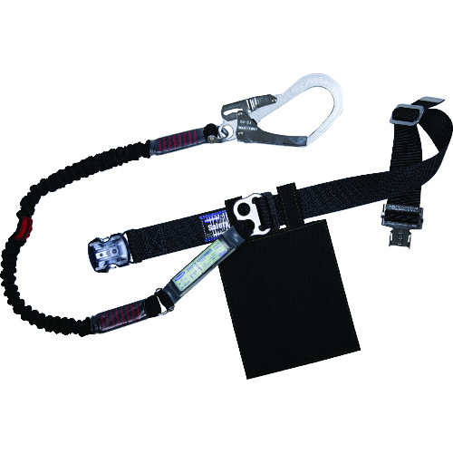 藤井電工 TSUYORON 胴ベルト型墜落制止用器具（伸縮タイプ）ノビロン（BK） 黒 Mサイズ ベルト幅50MM×長さ1200MM ワンタッチバックル仕様 TB-NV-OT599-BLK-BK-M-BP [39-051739]
