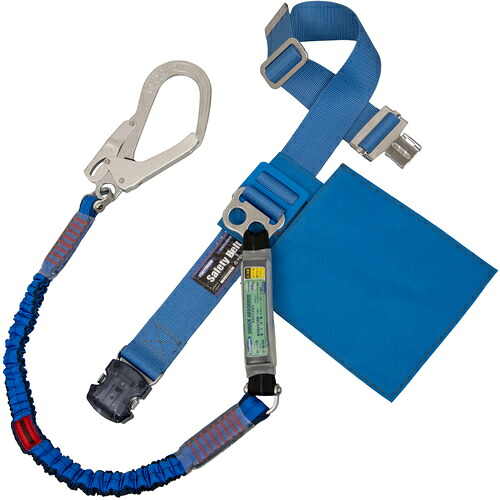 藤井電工 TSUYORON 胴ベルト型墜落制止用器具（伸縮タイプ）ノビロン（BL） 青 Lサイズ ベルト幅50MM&times;長さ1400MM ワンタッチバックル仕様 TB-NV-OT593-BL4-BL-L-JAN-BP [39-053337]｜ＤＡＩＳＨＩＮ工具箱　店