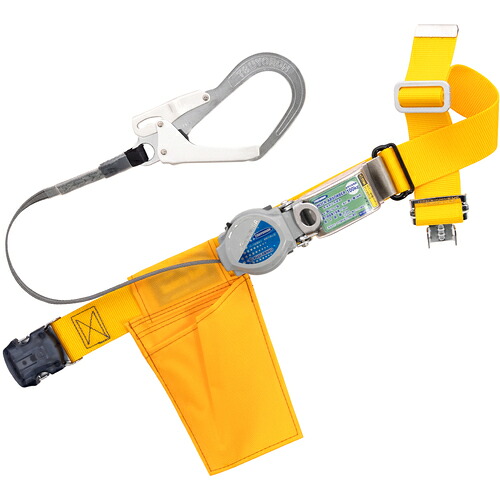 【マラソン期間エントリーでポイント5倍】ツヨロン 藤井電工 TSUYORON 胴ベルト型墜落制止用器具(巻取タイプ)ロック機構付き 2WAYリトライト 黄 Mサイズ 幅50MM×長さ1200MM ワンタッチバックル仕様 TB-TRL-OT593-Y-M-BP|DAISHIN工具箱 店