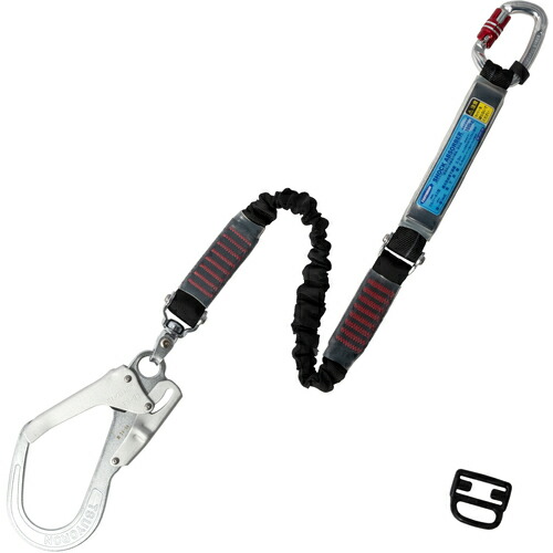 藤井電工 TSUYORON フルハーネス用ランヤード シングルランヤード 伸縮式ノビロン（BK）LY1100mm THLNV93SV21KSBKLY110R23JANBP [39-077586]