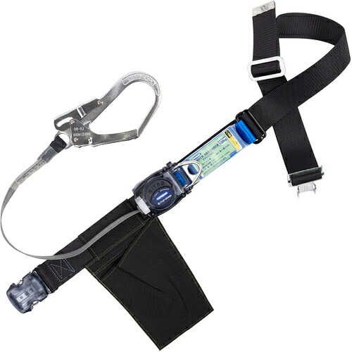 ツヨロン 藤井電工 TSUYORON 胴ベルト型墜落制止用器具（巻取タイプ）ロック機構なし リトラ 黒 LLサイズ 幅50MM&times;長さ1600MM 130KG対応型 ワンタッチバックル仕様 TBRNOT590BLKLL(130KG)JANBP [39-082801]｜ＤＡＩＳＨＩＮ工具箱　店