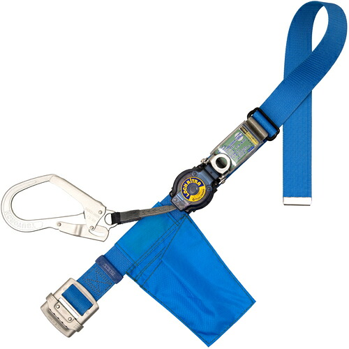 藤井電工 TSUYORON 胴ベルト型墜落制止用器具（巻取タイプ）ロック機構付き ロックリトライト 青 Lサイズ 幅50MM&times;長さ1400MM TB-LRL-593-BL4-L-JAN-BX [39-083884]｜ＤＡＩＳＨＩＮ工具箱　店