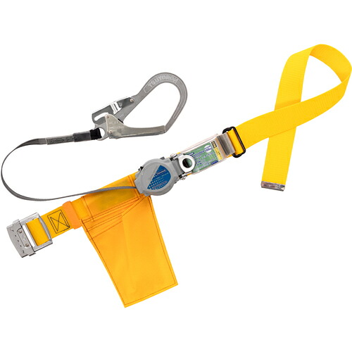 藤井電工 TSUYORON 胴ベルト型墜落制止用器具（巻取タイプ）ロック機構付き 2WAYリトラ 黄 Sサイズ 幅50MM&times;長さ1100MM TB-TRN-599-Y-S-JAN-BX [39-085307]｜ＤＡＩＳＨＩＮ工具箱　店