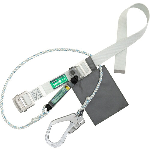 藤井電工 TSUYORON 胴ベルト型墜落制止用器具（ロープタイプ） セフライト（三つ打ちロープ） 白 Mサイズ 幅50MM×長さ1200MM TB-SAF-593-W-M-JAN-BP [39-052699]