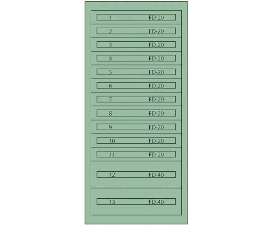 ムラテック KDS 【個人宅不可】 Vidmar ファインキャビネットFC-300R（塗装色：グリーン） FC-300R [49-301071]