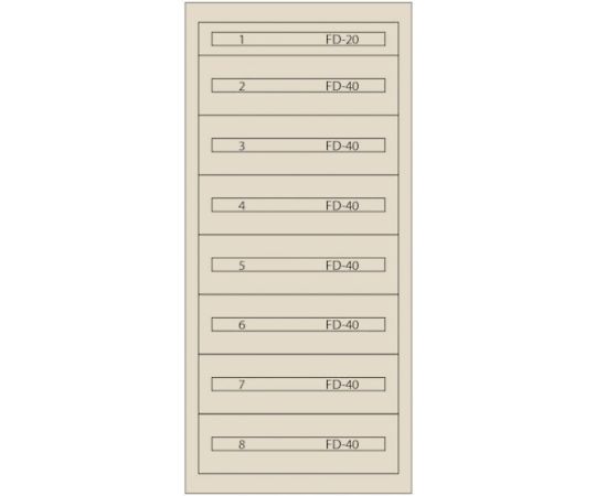 ムラテック KDS 【個人宅不可】 Vidmar ファインキャビネットFC-300D-IV（塗装色：アイボリー） FC-300D-IV [49-00000649]｜ＤＡＩＳＨＩＮ工具箱　店