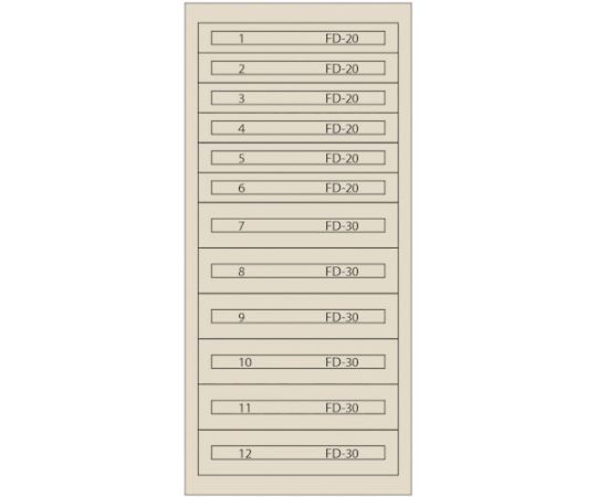 ムラテック KDS 【個人宅不可】 Vidmar ファインキャビネットFC-300N-IV（塗装色：アイボリー） FC-300N-IV [49-00000671]｜ＤＡＩＳＨＩＮ工具箱　店 231,734円